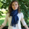 Denim blue alpaca scarf